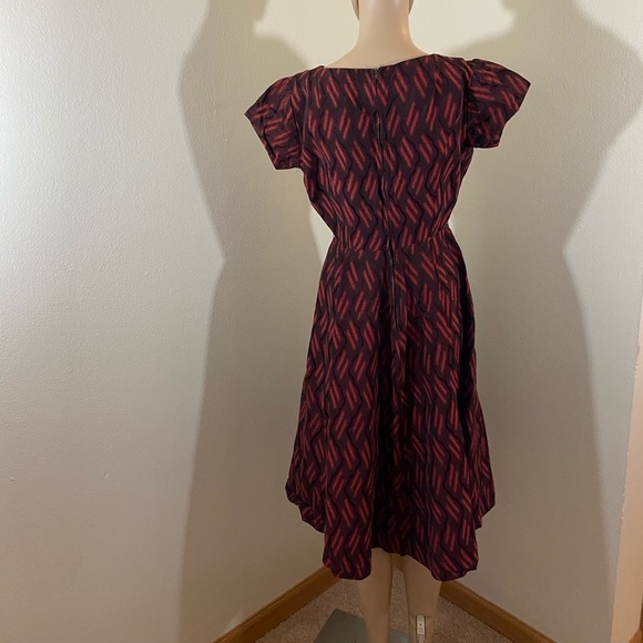 Vintage 50’s Hand Crafted Maroon Dress - Picture 5 of 7